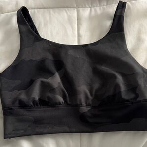 Aerie Charcoal Camouflage Sports Bra
